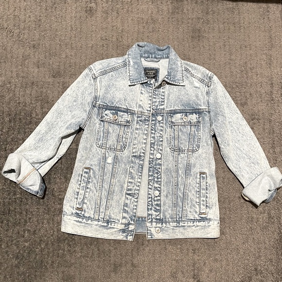 Abercrombie & Fitch Distressed Denim Jacket - Picture 1 of 4